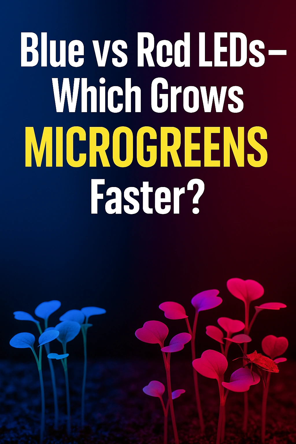 Blue vs Red LEDs – Which Grows Microgreens Faster