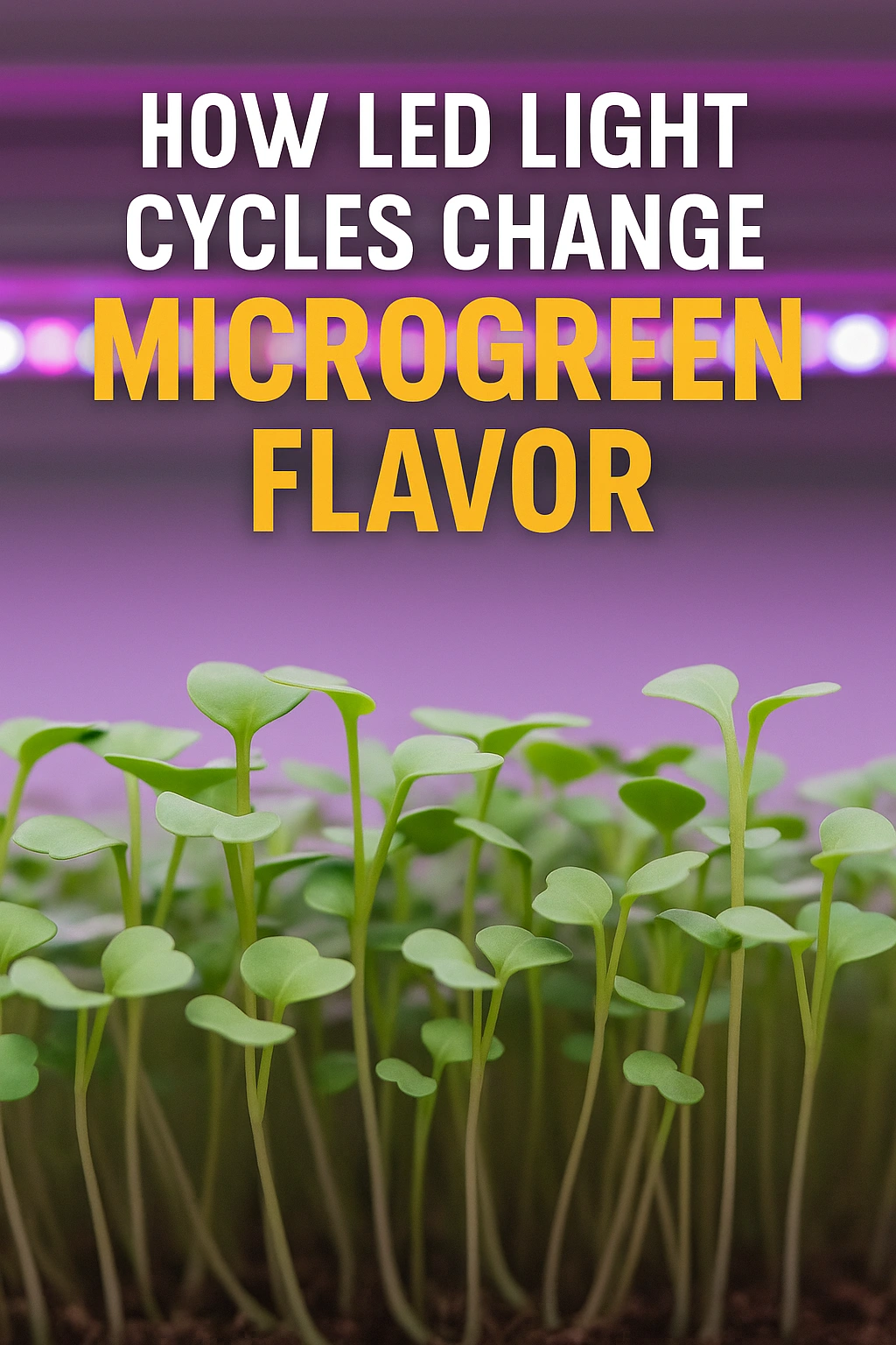 How LED Light Cycles Change Microgreen Flavor
