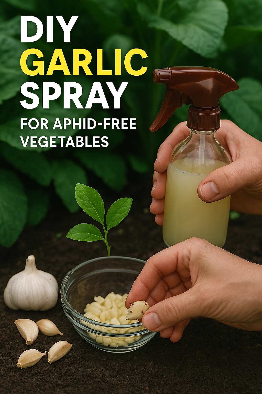 DIY Garlic Spray for Aphid-Free Vegetables