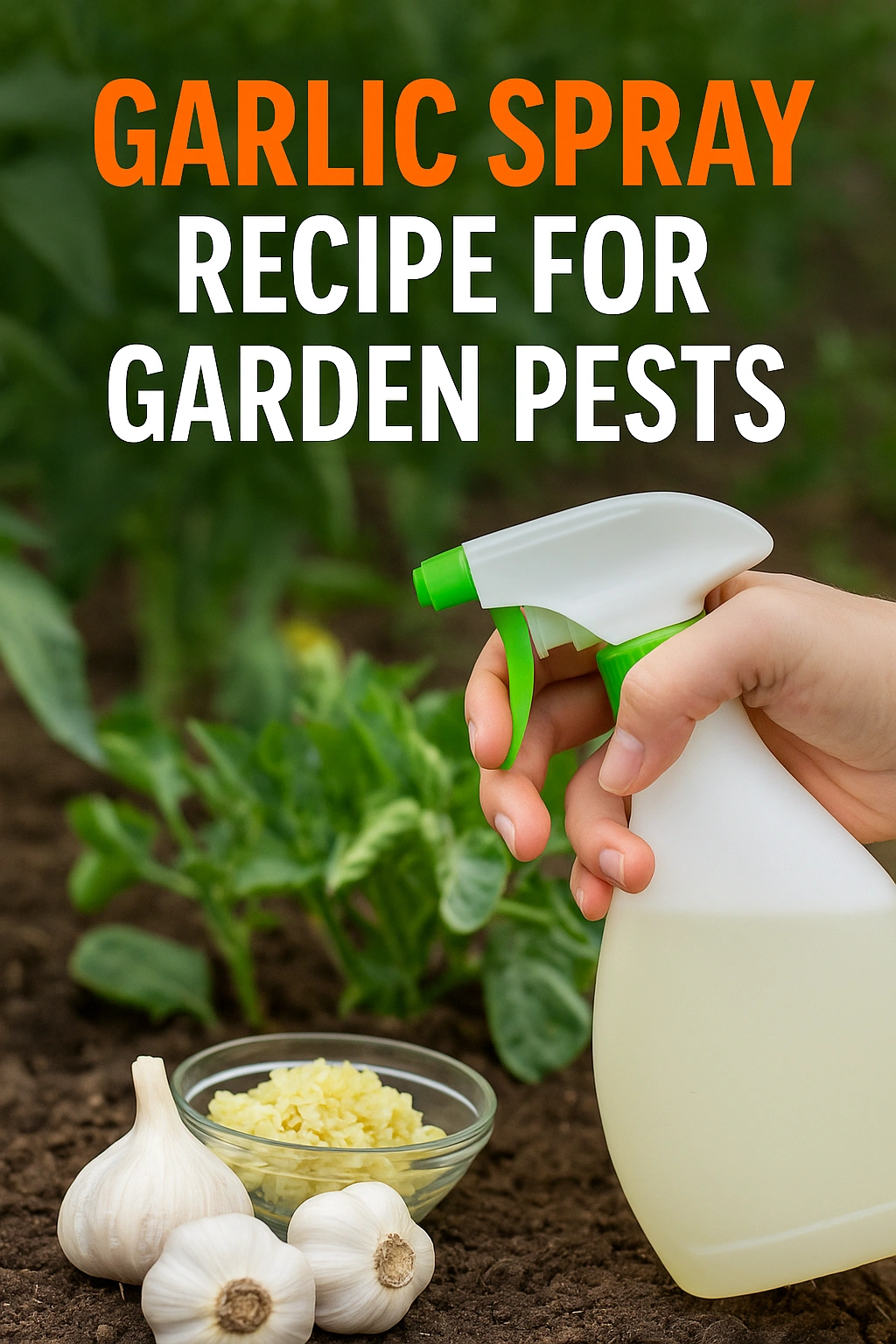 Garlic Spray Recipe for Garden Pests