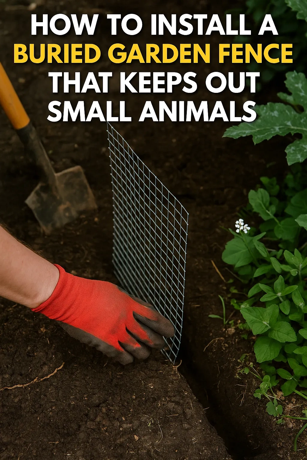 How to Install a Buried Garden Fence That Keeps Out Small Animals