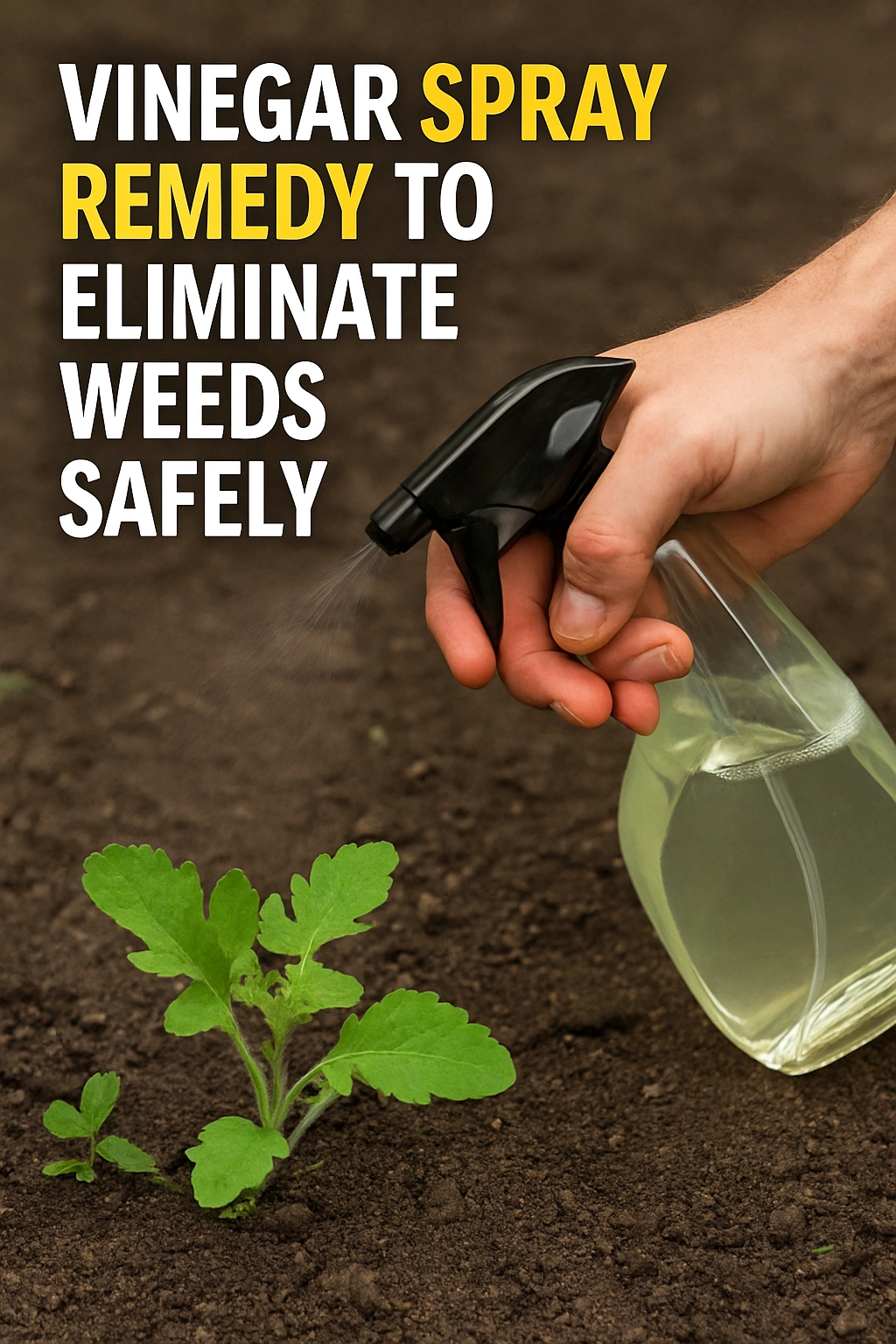 Vinegar Spray Remedy to Eliminate Weeds Safely