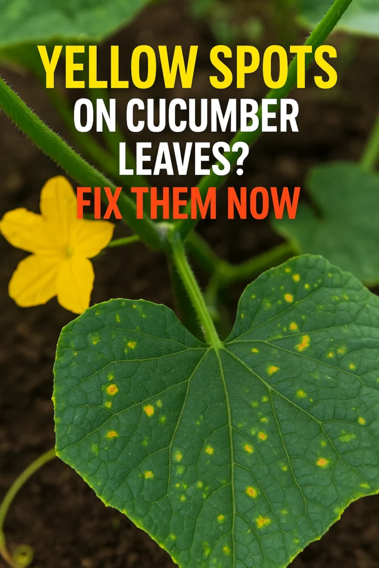 Yellow Spots on Cucumber Leaves Fix Them Now