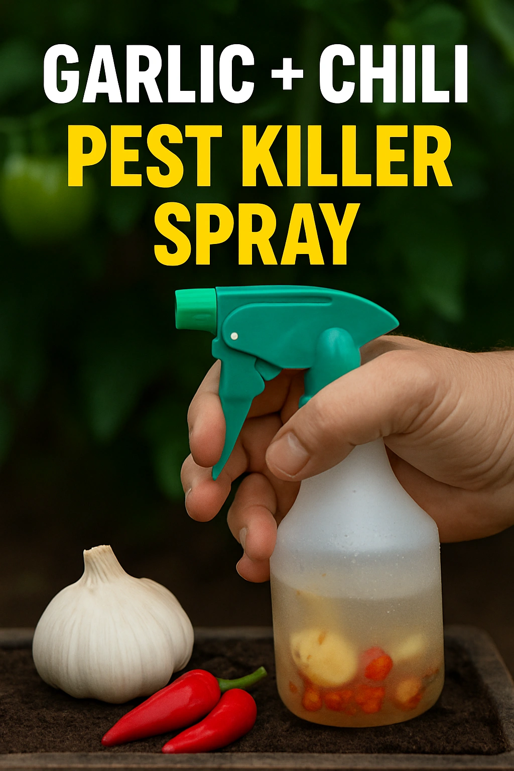 Garlic + Chili = Pest Killer Spray