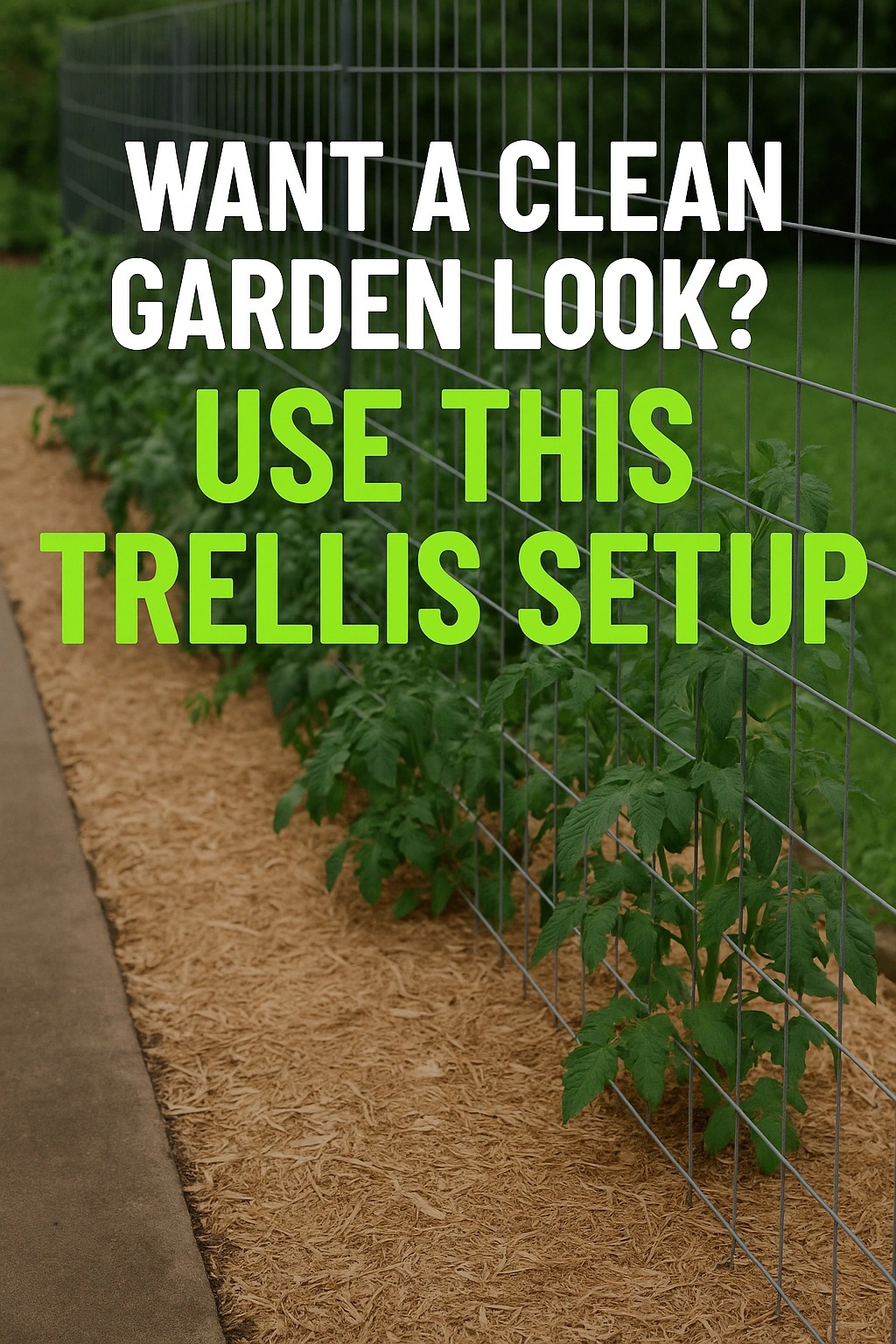 Want a Clean Garden Look Use This Trellis Setup
