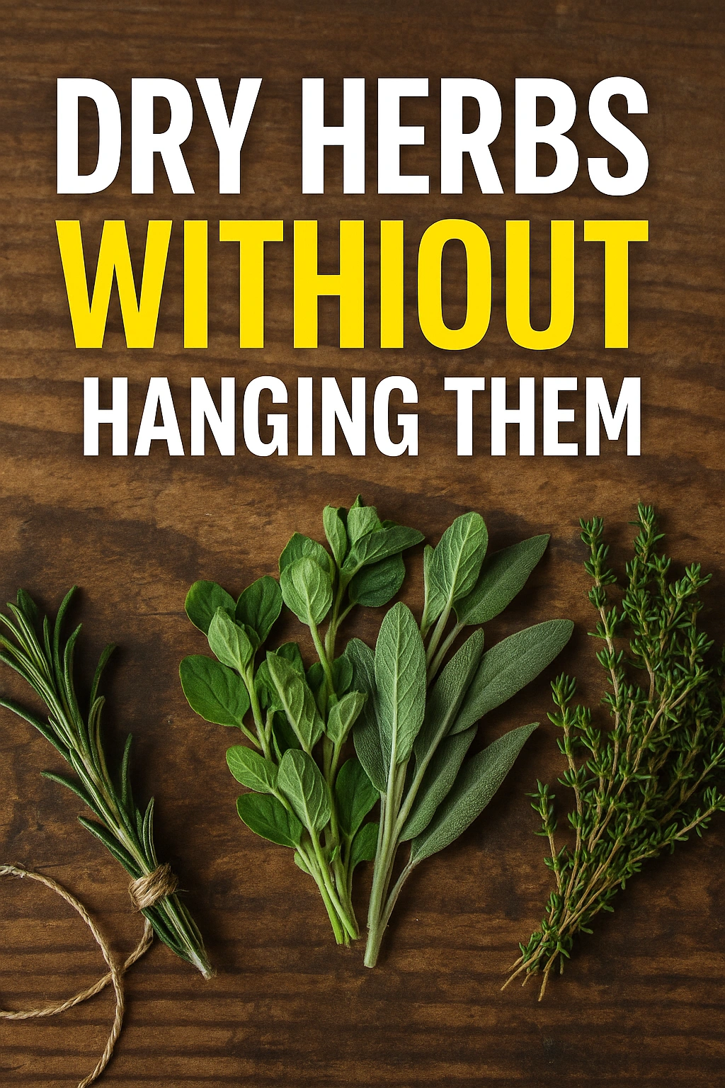Dry Herbs Without Hanging Them