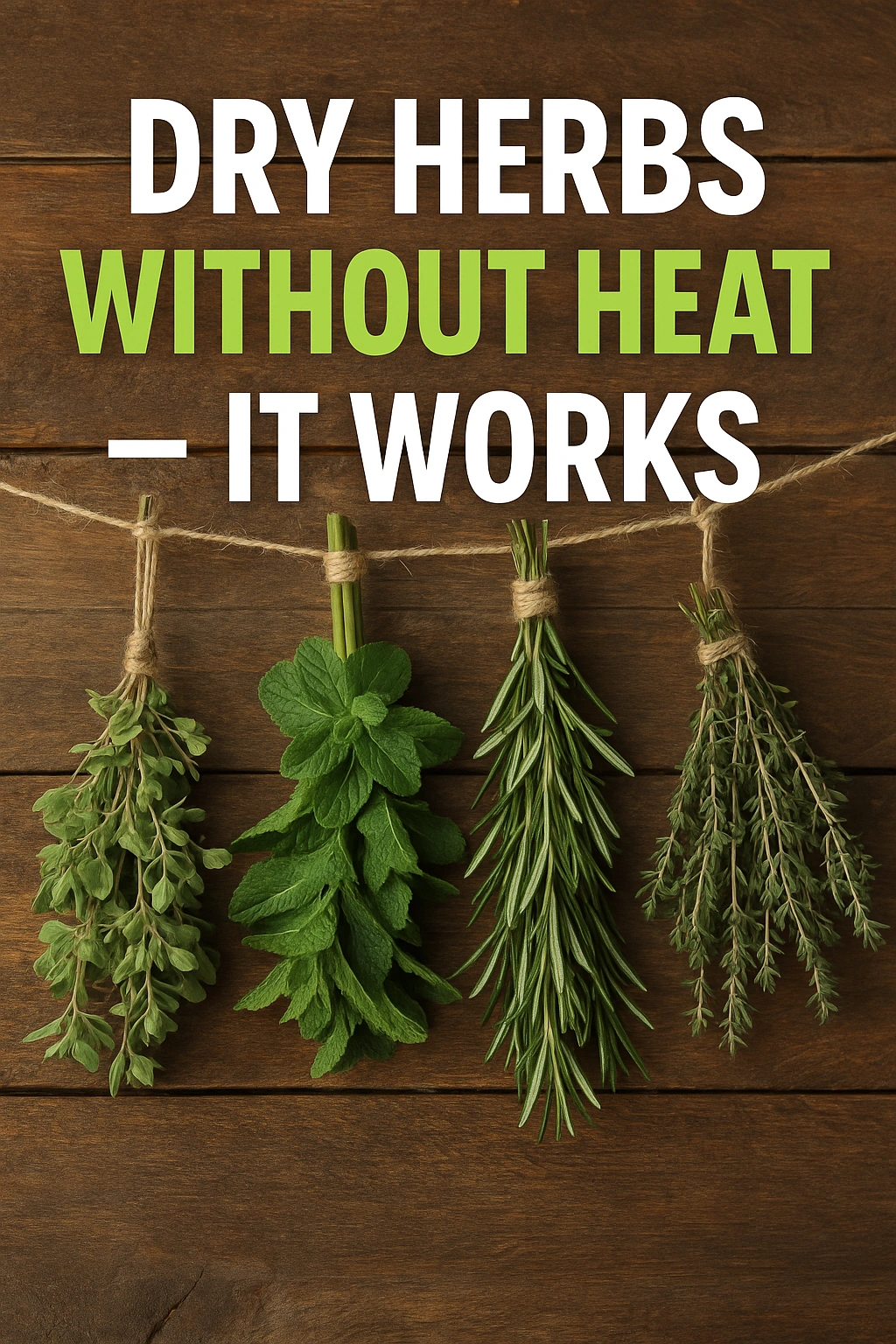 Dry Herbs Without Heat — It Works
