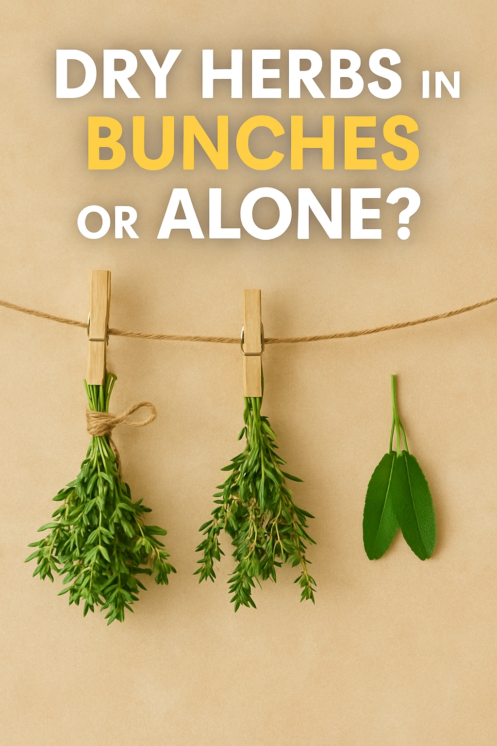 Dry Herbs in Bunches or Alone