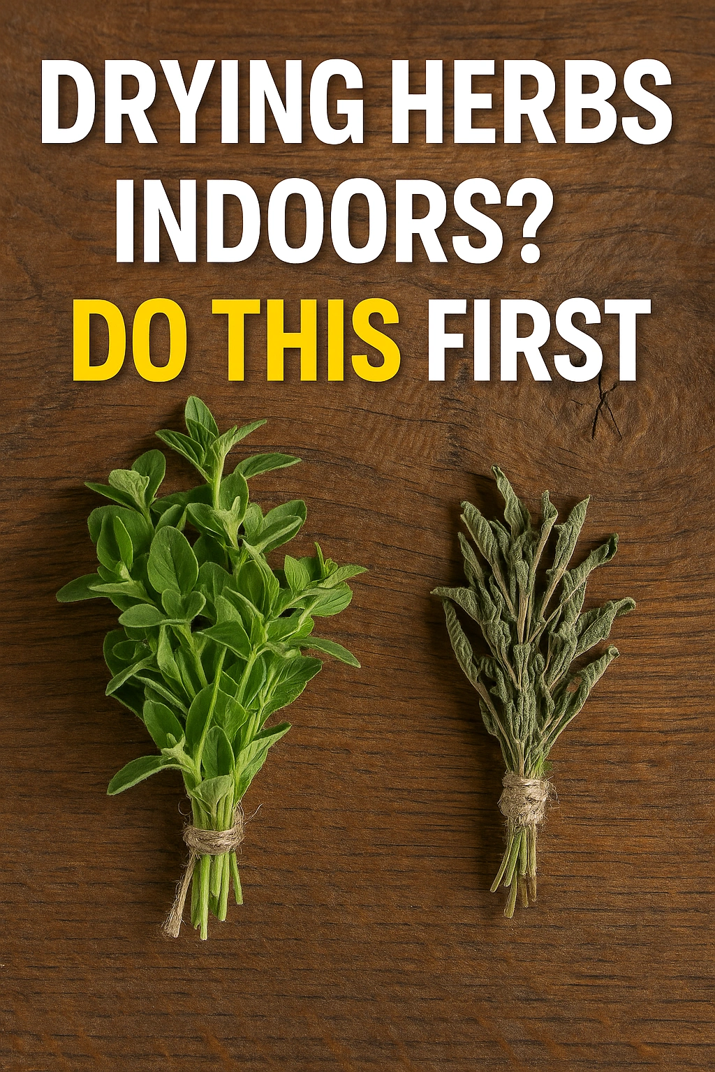 Drying Herbs Indoors Do This First