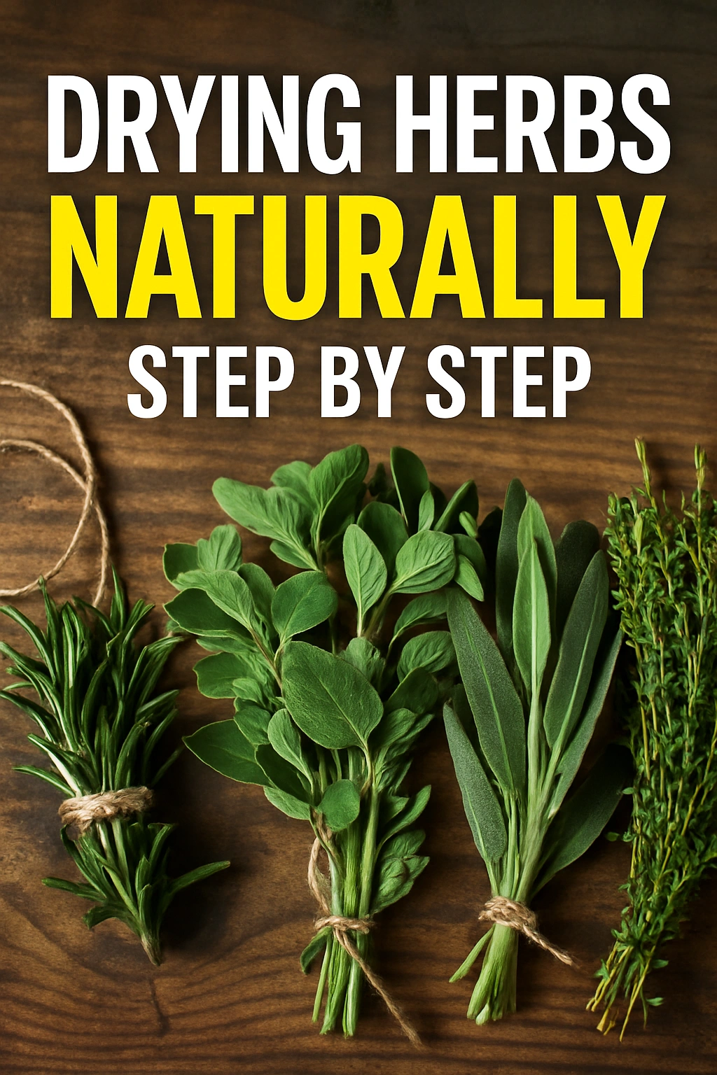 Drying Herbs Naturally — Step by Step