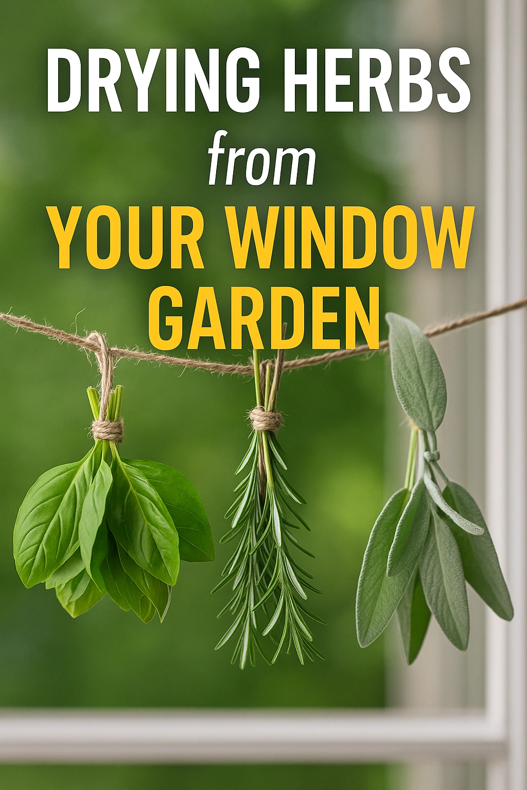 Drying Herbs from Your Window Garden