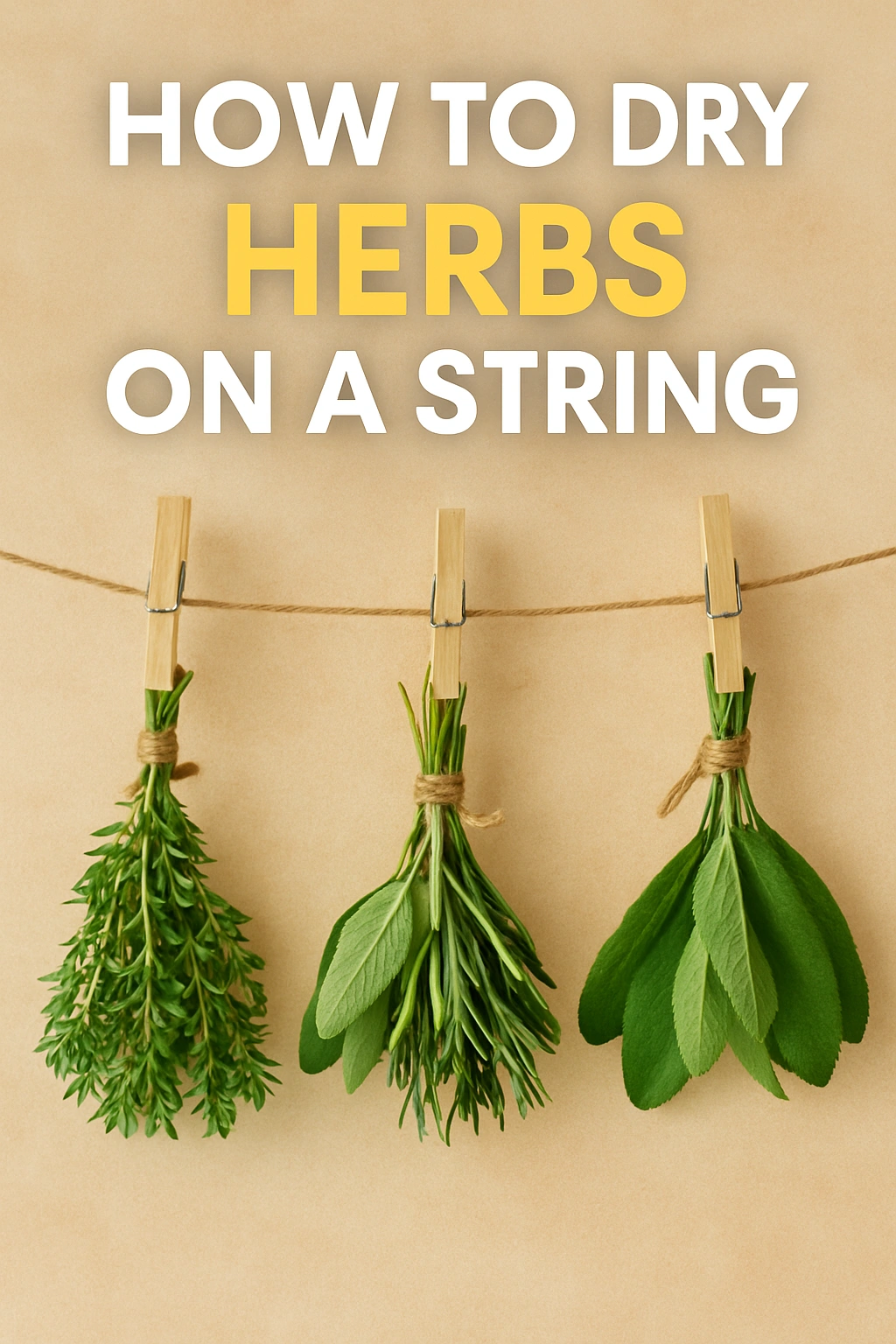 How to Dry Herbs on a String