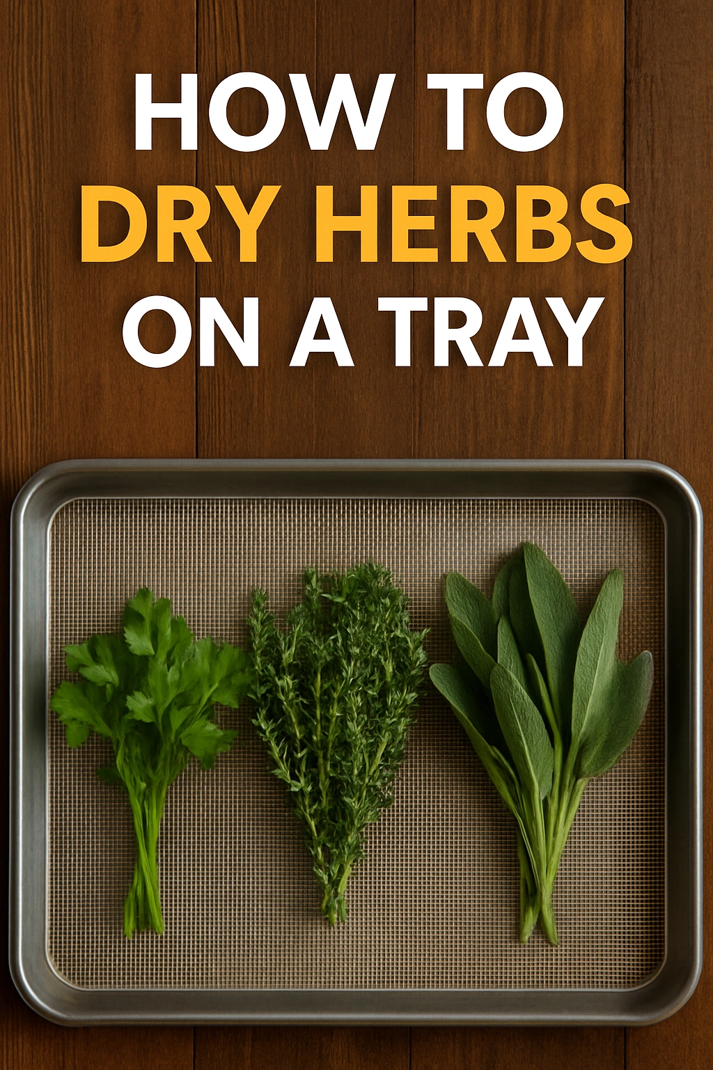 How to Dry Herbs on a Tray