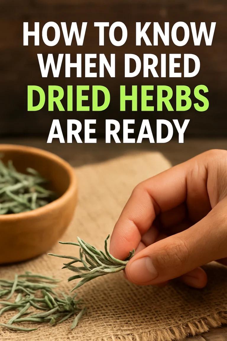 How to Know When Dried Herbs Are Ready