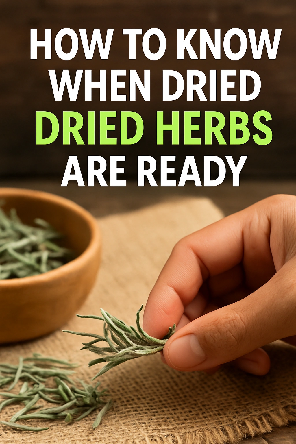 How to Know When Dried Herbs Are Ready
