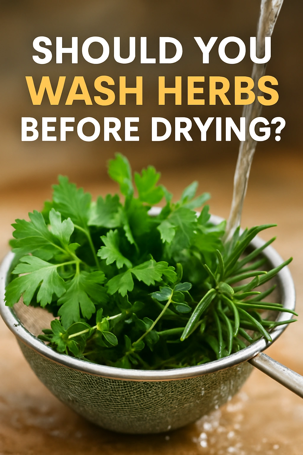 Should You Wash Herbs Before Drying