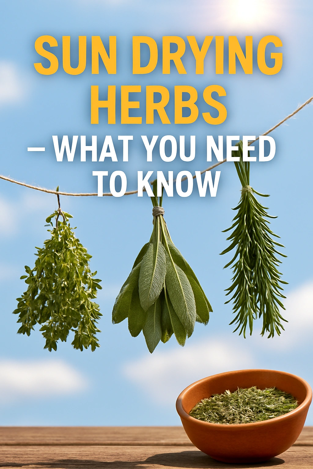 Sun Drying Herbs — What You Need to Know