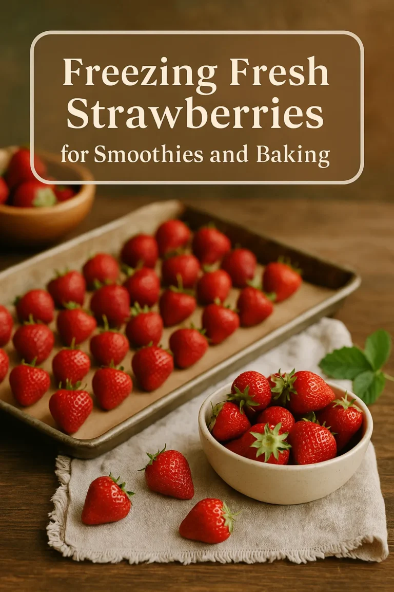 Freezing Fresh Strawberries for Smoothies and Baking
