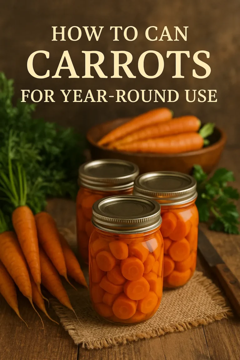 How to Can Carrots for Year-Round Use