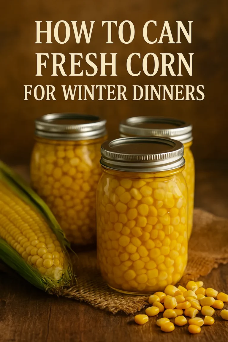 How to Can Fresh Corn for Winter Dinners