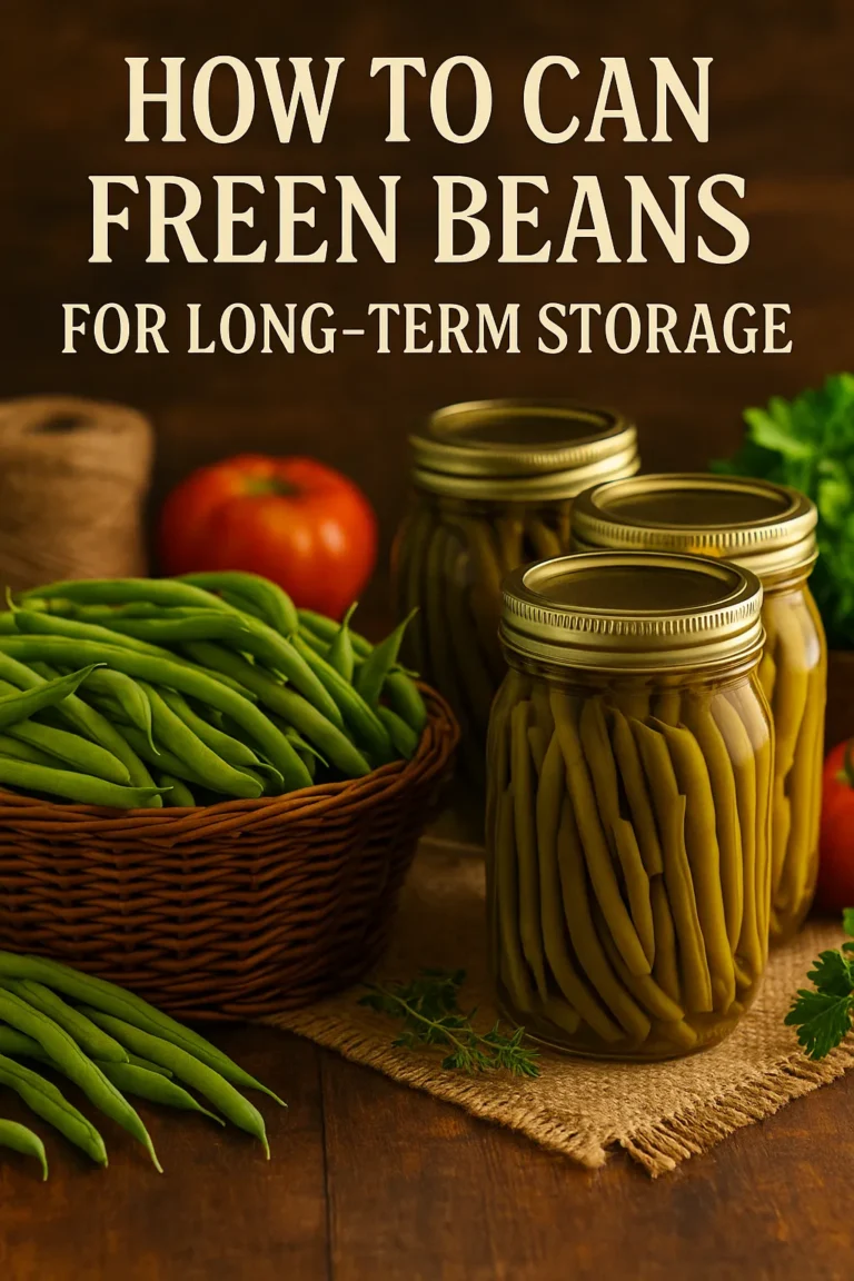 How to Can Fresh Green Beans for Long-Term Storage