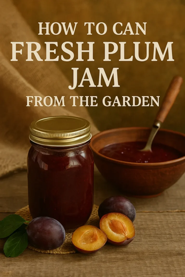 How to Can Fresh Plum Jam from the Garden