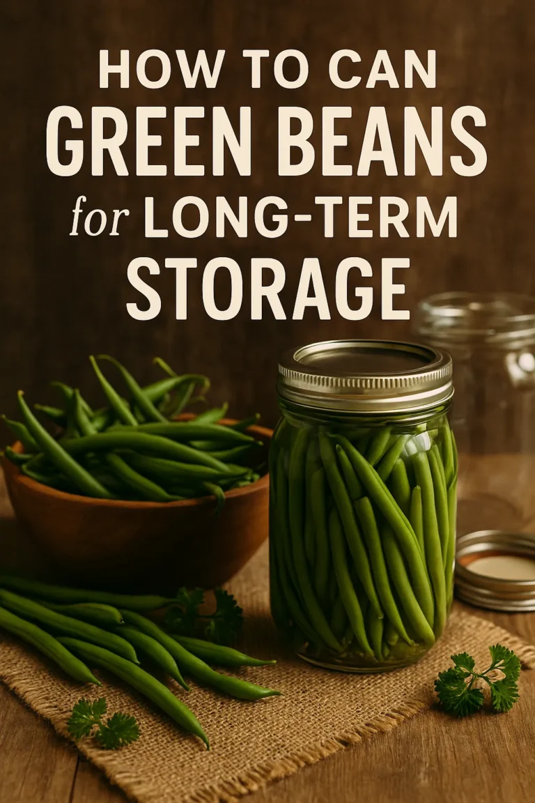 How to Can Green Beans for Long-Term Storage