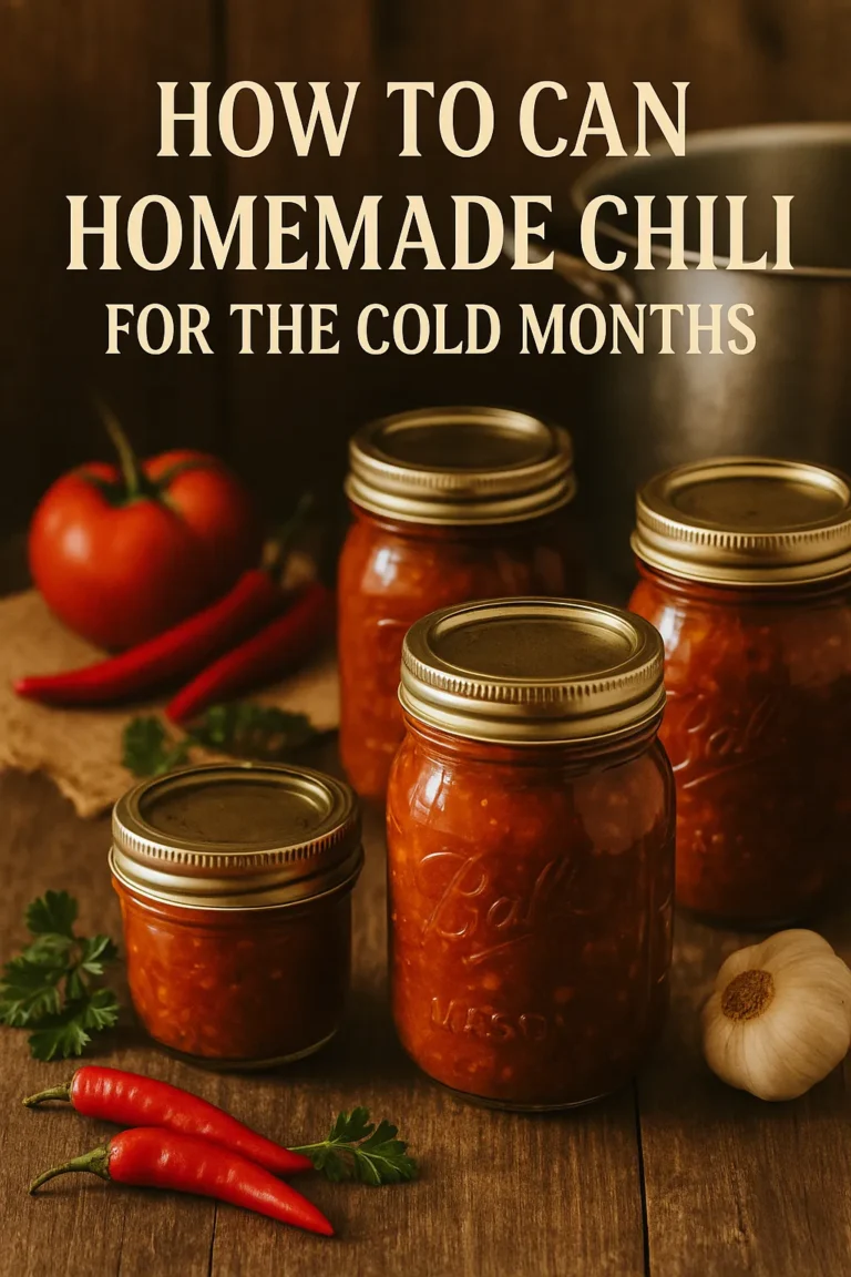 How to Can Homemade Chili for the Cold Months